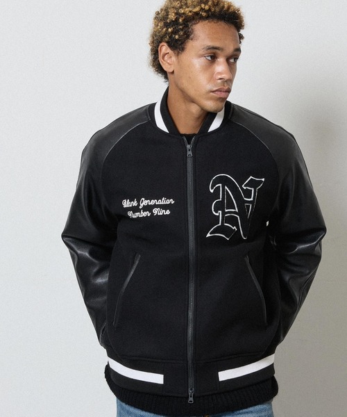 NUMBER (N)INE（ナンバーナイン） スタジャン RAGLAN SLEEVE PATCHED
