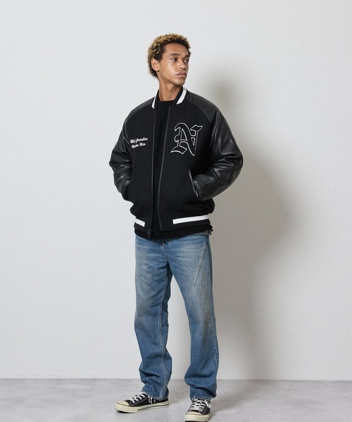 NUMBER (N)INE（ナンバーナイン） スタジャン RAGLAN SLEEVE PATCHED