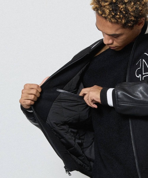 NUMBER (N)INE（ナンバーナイン） スタジャン RAGLAN SLEEVE PATCHED