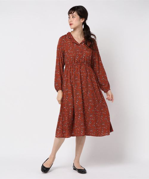 ワンピース シャツワンピース 花柄 開襟シャツワンピース Zozotown Paypayモール店 通販 Paypayモール