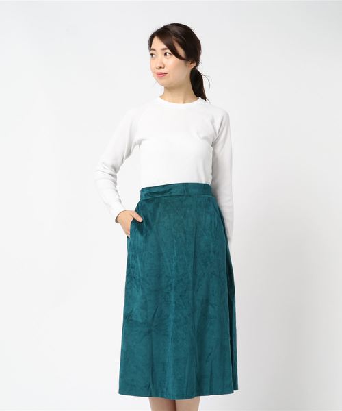 STYLEBLOCK スカート ベロアサスペンダー付きスカートジャンパー
