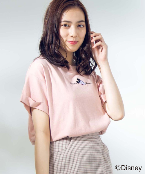 Tシャツ Tシャツ Wego ディズニー別注ワンポイント刺繍tシャツ Zozotown Paypayモール店 通販 Paypayモール