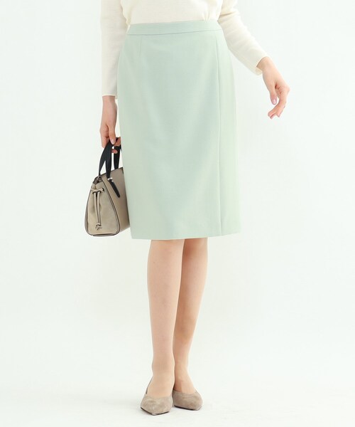 注目ブランド スーツ レディース L ナチュリーツイル ラップ風ストレートスカート 国内最安値 Www Aproniaperu Com