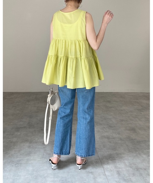 She's Closet チュニック ノースリーブコットンティアード