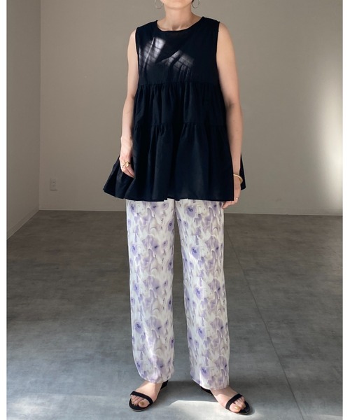 She's Closet チュニック ノースリーブコットンティアード