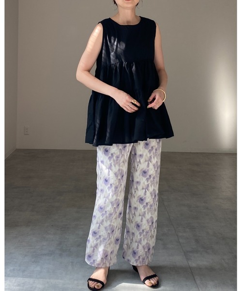 She's Closet チュニック ノースリーブコットンティアードチュニック