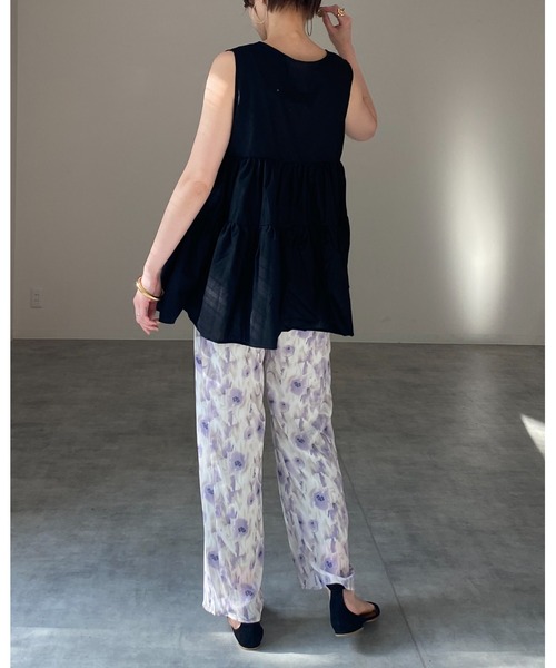 She's Closet チュニック ノースリーブコットンティアードチュニック