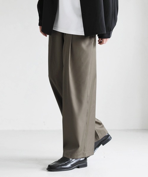 LILL シンセティックレザータックワイドバルーンパンツ LILL（リル） パンツ タックワイドバルーンパンツ メンズ レディース
