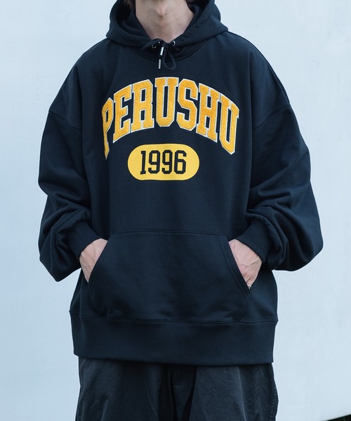 Perushu パーカー Perushuサガラ刺繍ビッグパーカー メンズ レディース 