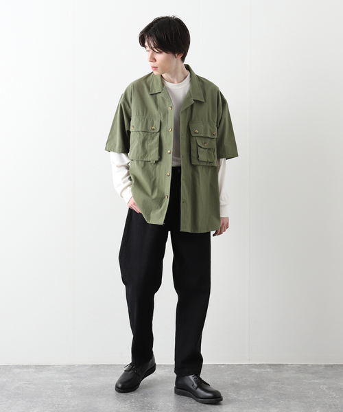 B.C STOCK シャツ ブラウス ウィルスガイガー 別注 サファリシャツ