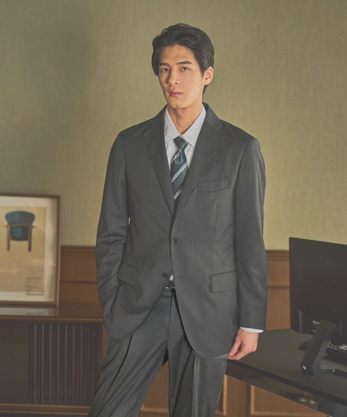Salon de GW ストレッチTRセットアップスーツ　ジャケット　スラックス GLOBAL WORK ジャケット テーラードジャケット ストレッチTR