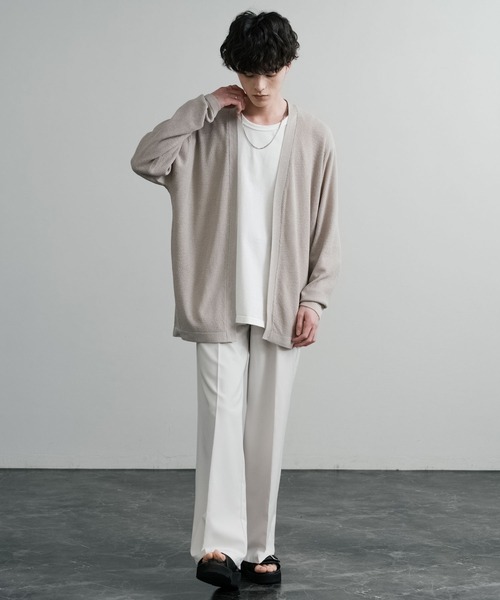 Rocky Monroe カーディガン リネンライク サマーニット 鹿の子