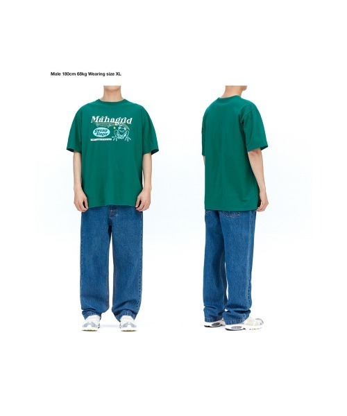 tシャツ 「mahagrid/マハグリッド」OVERLAP TEE/オーバーラップ 半袖 カットソー レディース メンズ MAHAGRID tシャツ 「mahagrid/マハグリッド」OVERLAP TEE
