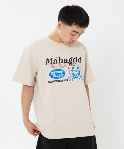 tシャツ 「mahagrid/マハグリッド」OVERLAP TEE/オーバーラップ 半袖 カットソー レディース メンズ mahagrid/マハグリッド』OVERLAP TEE/オーバーラップ 半袖