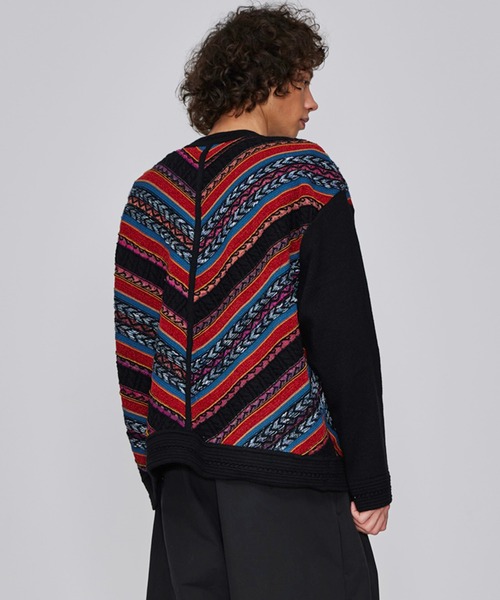 Iroquois（イロコイ） セーター ニット 7G MIX STRIPES PO メンズ