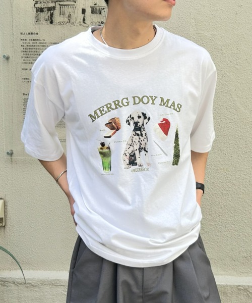 GOODENOUGH DOG CRACK PRINT 半袖Tシャツ XLサイズ B.R.U tシャツ 半袖 DOGグラフィックTシャツ レディース メンズ