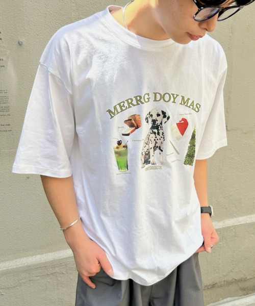 B.R.U tシャツ 半袖 DOGグラフィックTシャツ レディース メンズ