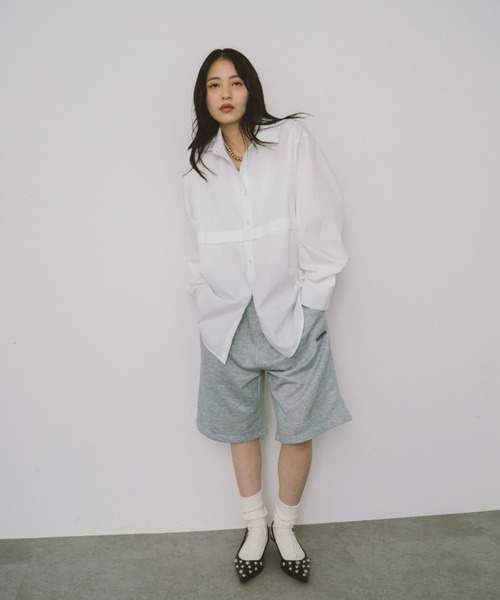 完売品　新品タグ付き　HANNE オーバーサイズ2wayスリーブシャツ HANNE（アン）の「【Mikako collaboration】オーバーサイズ2WAY