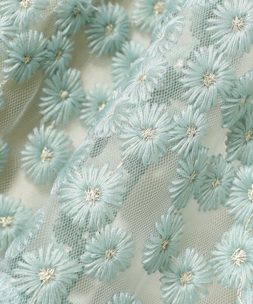 CAROLINA GLASER フラワー刺繍シアーワンピース CAROLINA GLASER（カロリナ グレイサー）の「フラワー刺繍シアー