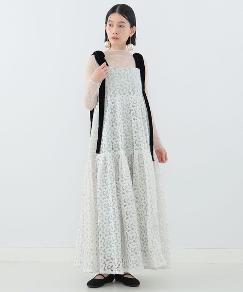 ⭐︎美品⭐︎CAROLINA HERRERA 花柄ワンピース CAROLINA GLASER ワンピース 「新色追加」刺繍フラワー ロング