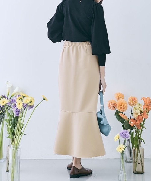★韓国発★ レモンラベンダー マーメイドロングスカート スカート velor mermaid long skirt /ベロアマーメイドロング