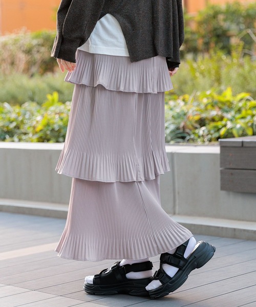 LAKOLE（ラコレ） スカート ケシプリーツティアードスカート / 108668