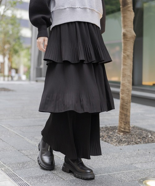 スカート Lala LAKOLE（ラコレ） スカート ケシプリーツティアードスカート / 108668