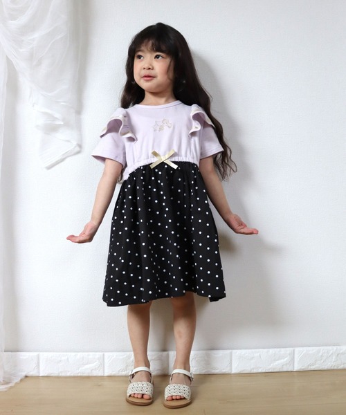 SKAPE ワンピース ビッグフリルワンピ キッズ 子供服 女の子