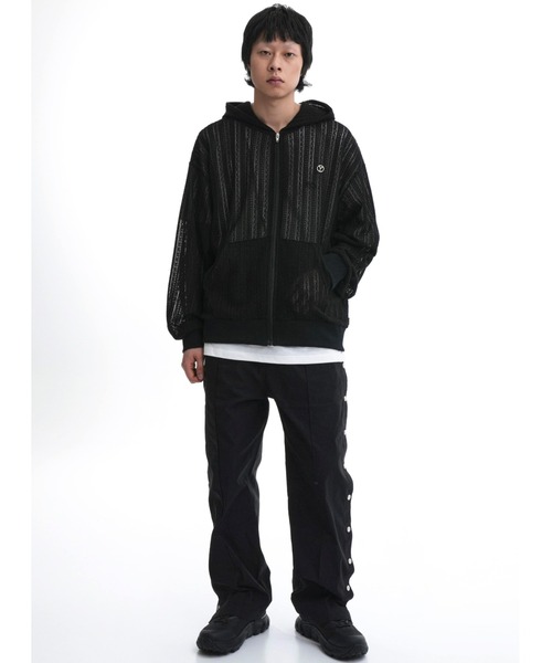 OY パーカー 「OY/オーワイ」 CROCHET HOODIE ZIP-UP/クロ