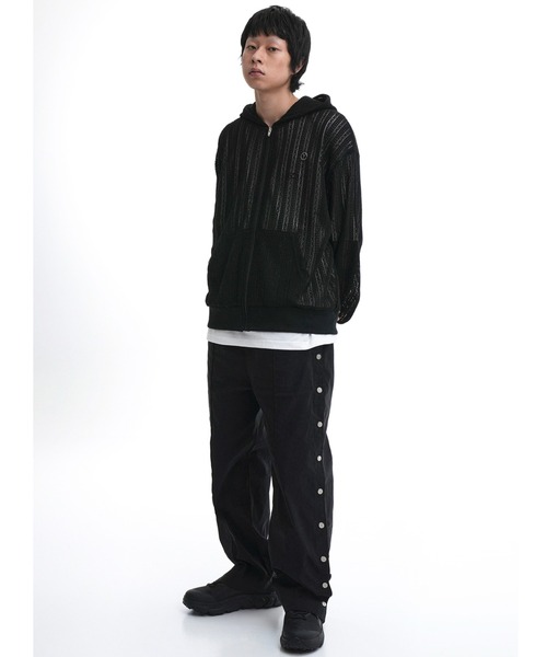 OY パーカー 「OY/オーワイ」 CROCHET HOODIE ZIP-UP/クロ