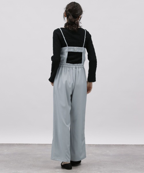 chimala サロペット オーバーオール S スミクロ ブラック BLACK BY MOUSSY | tuck denim all in one (その他デニム