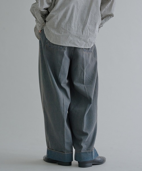 epnok ジーンズ ロールアップデニムバギーパンツ メンズ レディース