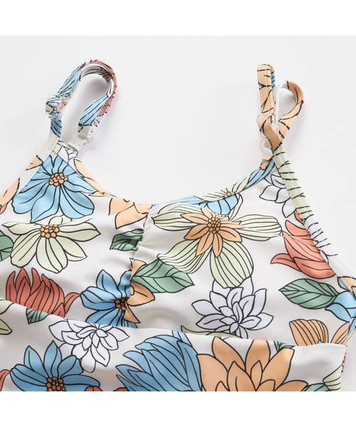 ocean pacific　デニム　花柄刺繍　水着　ラッシュガード　セット Ocean Pacific 水着 Pacific/オーシャンパシフィック 子供用 花