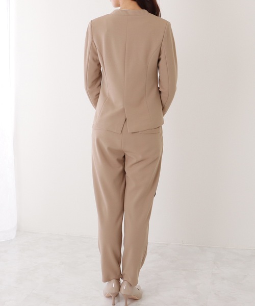 Lace Ladies セットアップ フロント ホック ノーカラー スーツ