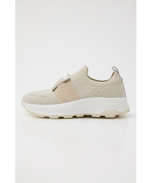 STACCATO スニーカー ロロバックルベルトニットコンビスリッポン