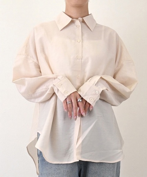 ブラウス シャツ soft bubble sheer shirt(ソフトシアーバブルシャツ) レディース BAB ブラウス シャツ シアーショートシャツブラウス レディース