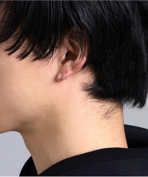 LION HEART ピアス LH T.H.R LEO スタッズピアス/フラワーレオ