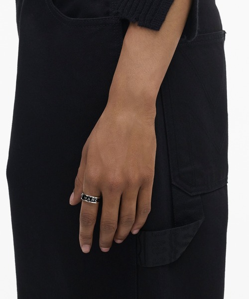 指輪・リング MARC JACOBS ENAMEL RING WITH LOGO Marc Jacobs The Marc Jacobs Enamel ring for Women - Gold in