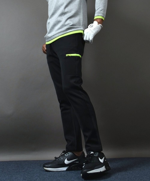 COMONGOLF スウェットパンツ ジャージ ネオンカラーZIP使い