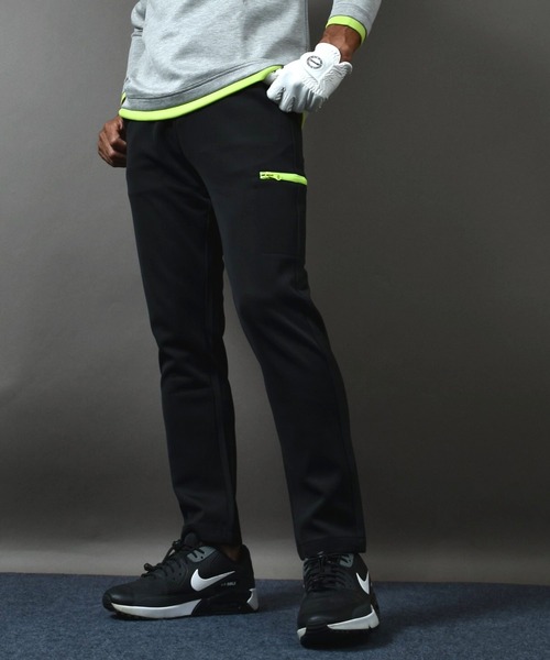 COMONGOLF スウェットパンツ ジャージ ネオンカラーZIP使い