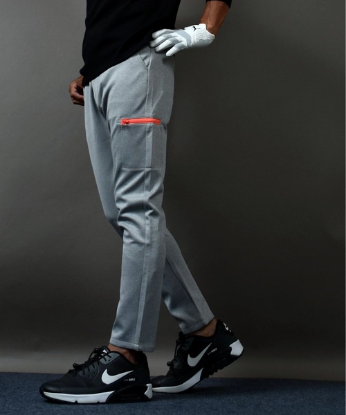 COMONGOLF スウェットパンツ ジャージ ネオンカラーZIP使い