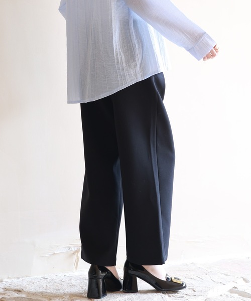 ella_selectshop スカラップワイドパンツ DRESS+ パンツ スカラップウエストワイドパンツ レディース