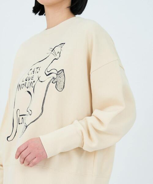 labyrins スウェット LOISIR トレーナー スウェット イラストプリントスウェット レディース