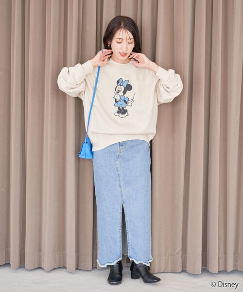 専用　フリークスストア　ディズニー　ミニー　スウェット　アイボリー　レア FREAK'S STORE/別注/Minnie Mouse/ミニーマウス/前後 プリント