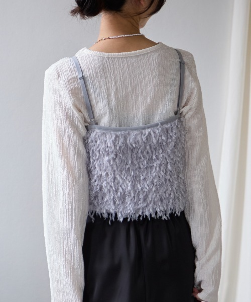 【正規品】　d.i.a. フェザーチャーム付き キャミソール 正規品】 d.i.a. フェザーチャーム付き キャミソール d.i.a