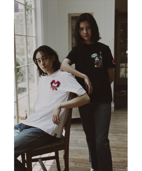 MAISON HONORE ミッキーマウス Tシャツ MAISON HONORE - Limited design T-shirt 01 / Mickey Black | R and