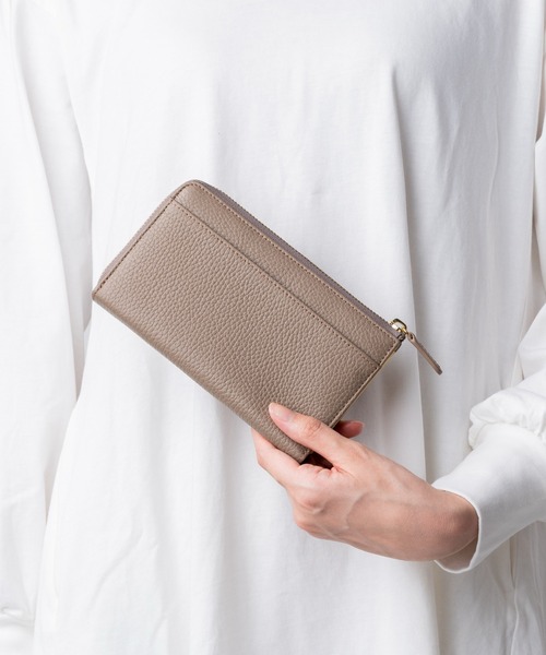 MURA（ムラ） 財布 イタリアンレザー バイカラー 薄型 L字ファスナー