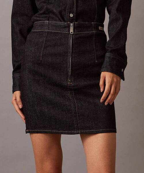   ★ デニム ユーティリティ ミニ スカート CKロゴ Calvin Klein スカート デニムミニスカート : ZOZOTOWN Yahoo!店
