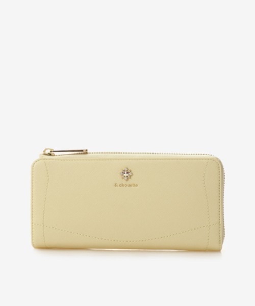 新品 & chouette ビジューL字ファスナー長財布 & chouette 財布 ビジューL字ファスナー長財布 レディース