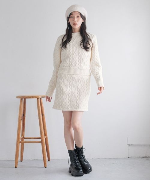 LOWRYS FARM（ローリーズファーム） ニット セーター ケーブルニット